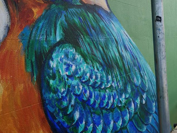 Kingfisher mural in lowestoft