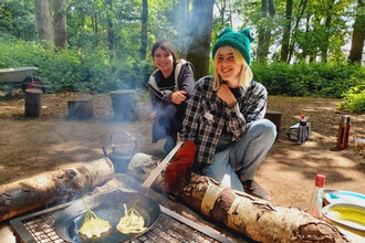 campfire cooking with kids
