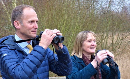 Lackford Lakes - Chris and Richard birdwatching