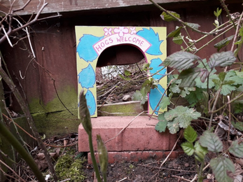 Hedgehog highway decoration