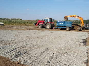 Corral base being created at Trimley - Andrew Excell