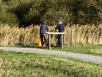 New bench installation - Lewis Yates 