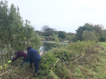 Volunteer work party at Lound Lakes - Andy Hickinbotham