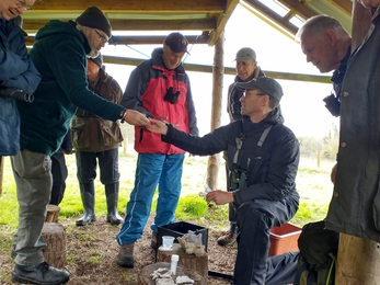 Looking through the results of a moth trap – Sam Norris 