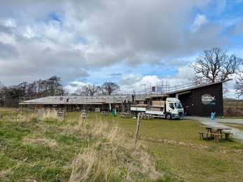 Installation of solar panels at Carlton Marshes Nature Reserve