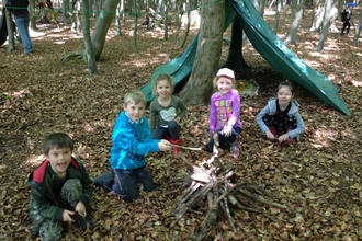 Den building at Family Forest schools
