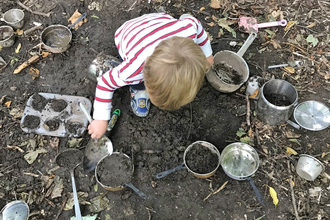 Wild tots mud kitchen Suffolk Wildlife Trust