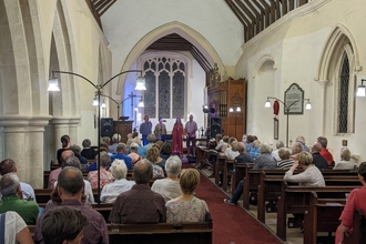Sound Tradition performing at St Laurence's Church, Lackford