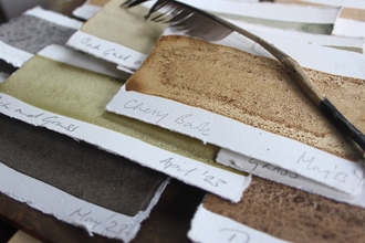 Natural pigments from Foxburrow nature reserve, Nicola Coe