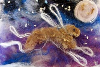 Wet felting picture courtesy of Lizzie Brown
