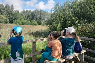 holiday club children birdwatching