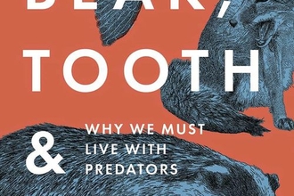 A book cover with illustrations of a kestrel, fox and badger