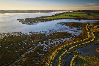 Levington Lagoon and River Orwell, Aerial View