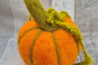 needle felted pumpkin- stephanie may