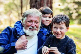 Grandad with grandchildren