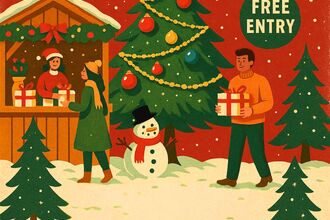 A poster for the Carlton Marshes 2025 Christmas Market