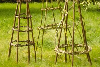 woven willow gardening climbing tripods