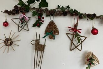 Willow weave Christmas decorations