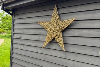 Christmas Willow Star on Barn