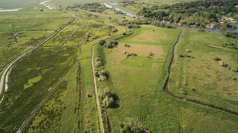 Aerial view of Carlton Marshes by John Lord