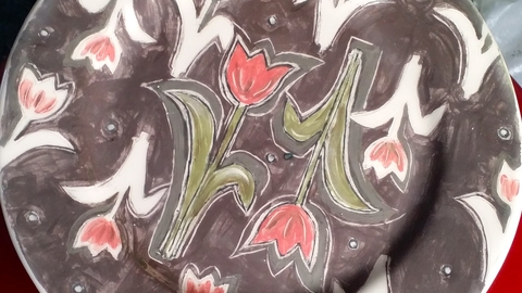 Ceramic plate, courtesy Louise Gridley