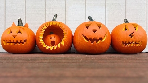 Pumpkins carved
