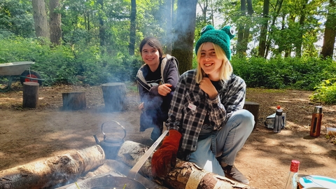 campfire cooking with kids
