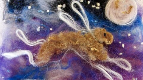 Wet felting picture courtesy of Lizzie Brown