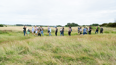 Group walk at Martlesham Wilds