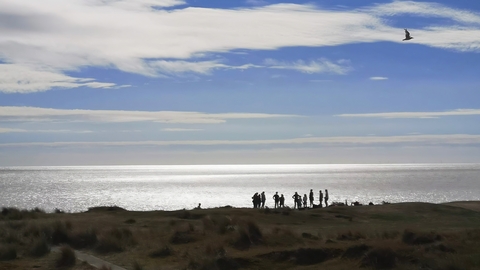 Wild beach training session at Sizewell beach