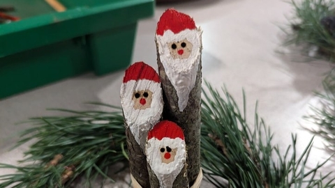 Santa stick natural decorations