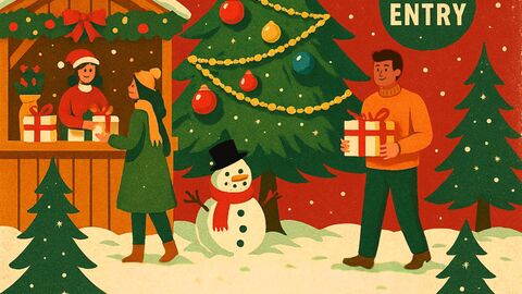 A poster for the Carlton Marshes 2025 Christmas Market