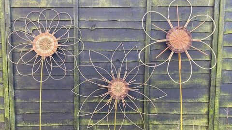 Giant willow flowers made by the Coddiwomplers