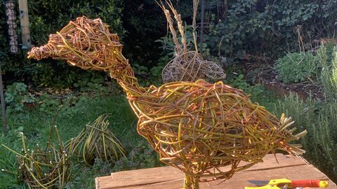 Duck made of willow