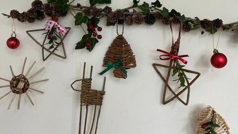 Willow weave Christmas decorations