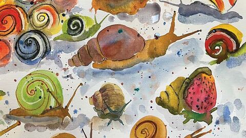 Watercolour snails