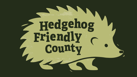 Hedgehog friendly county logo