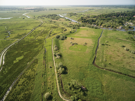 Aerial view of Carlton Marshes by John Lord