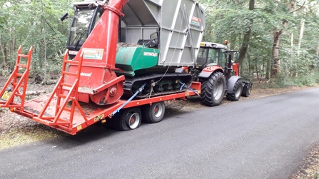 Flat tyre on the Softrak trailer at Redgrave & Lopham Fen – Richard Young