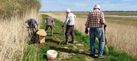 Volunteers installing benches – Gavin Durrant