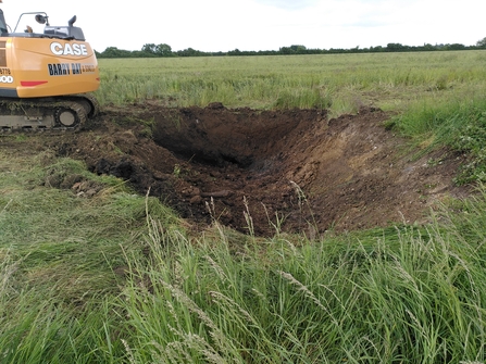 Pond restoration at South Elmham Hall Farm