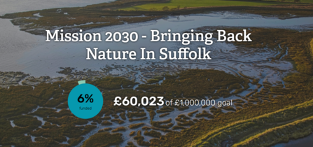 A totaliser showing 6% funding of our Mission 2030 Campaign