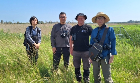 Japanese researches visit Carlton Marshes, June 2025
