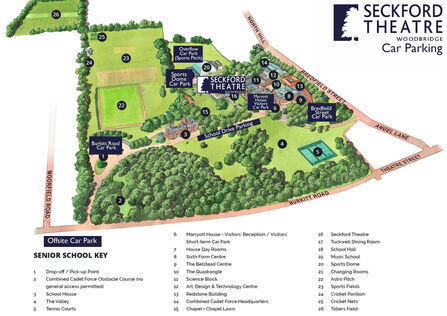 Seckford Theatre parking map