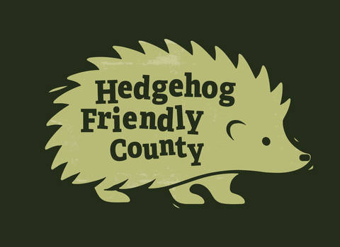 Hedgehog friendly county logo